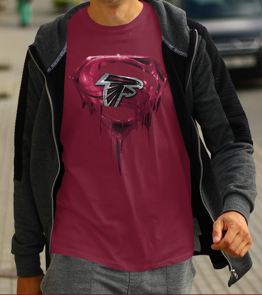 Spm Atlanta Falcons Superhero Emblem T-Shirt