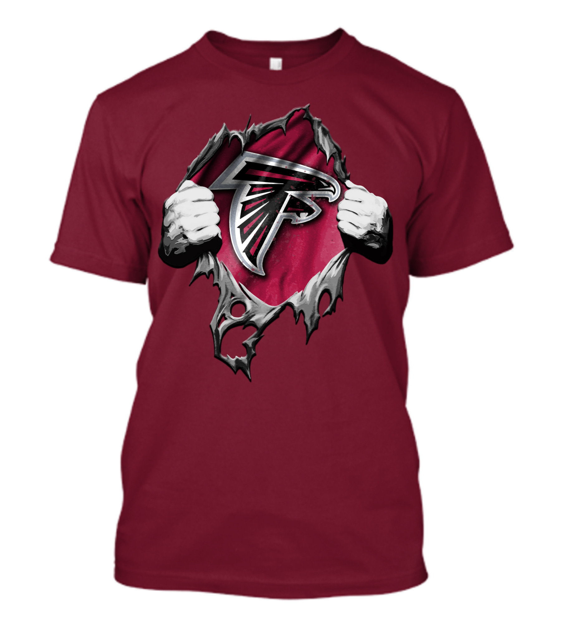 Atlanta Falcons Ripped Logo Inside Torn T-Shirt