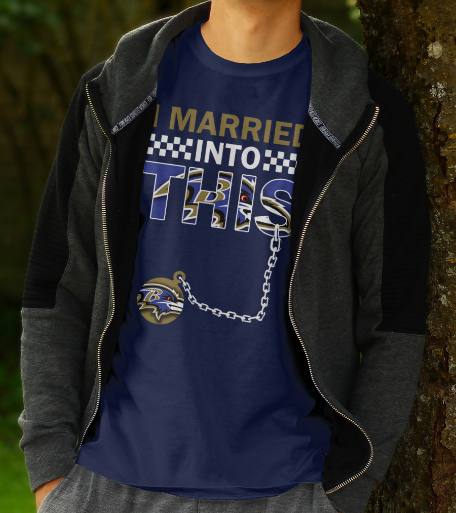 I Married Into This Baltimore Ravens Chain T-Shirt