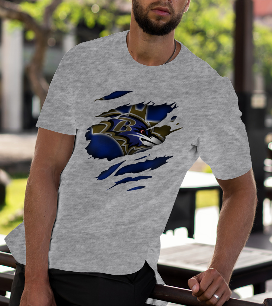 Baltimore Ravens Logo On T-Shirt