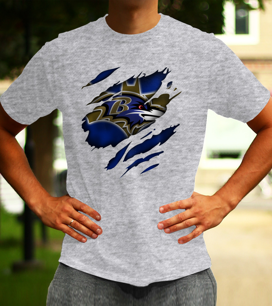 Baltimore Ravens Logo On T-Shirt