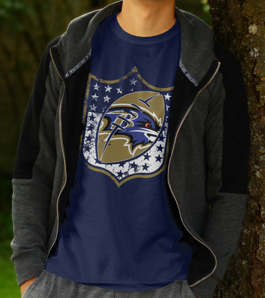Baltimore Ravens 45 Stars Shield T-Shirt