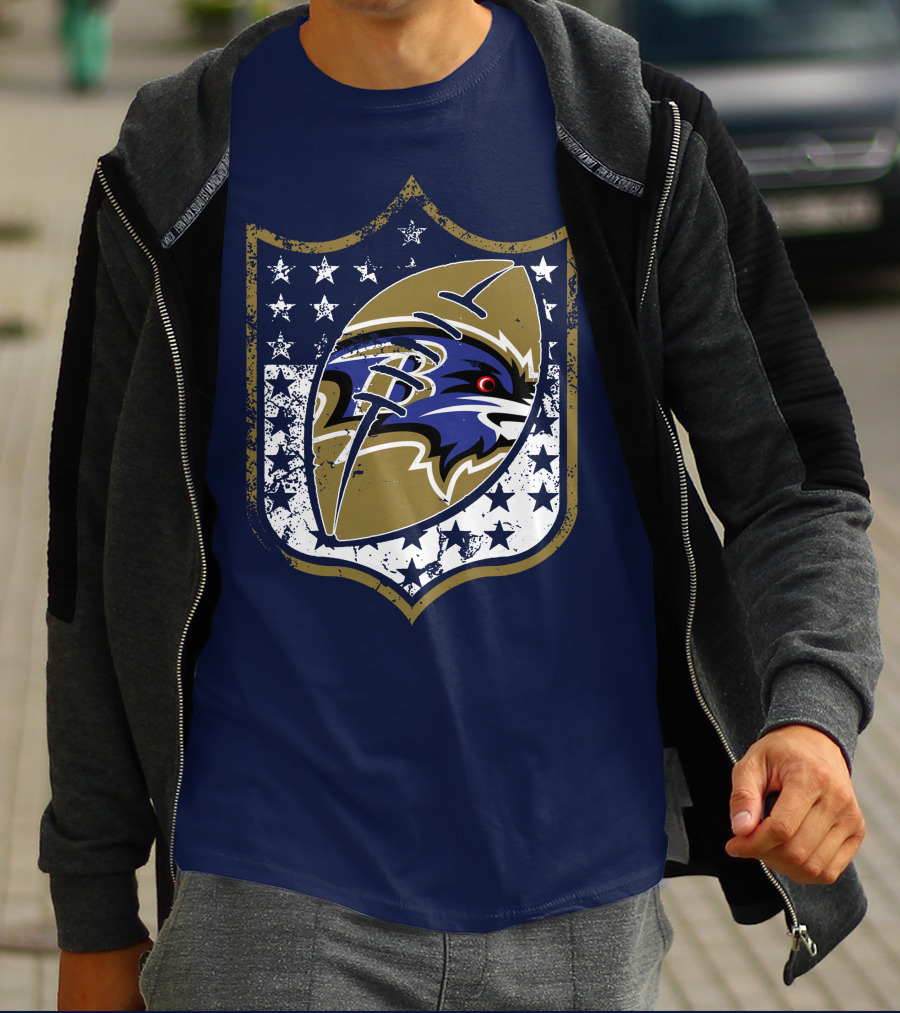 Baltimore Ravens 45 Stars Shield T-Shirt
