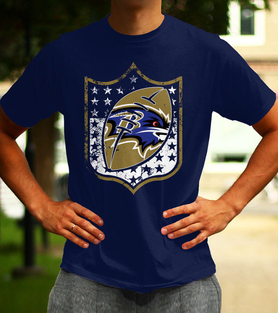 Baltimore Ravens 45 Stars Shield T-Shirt