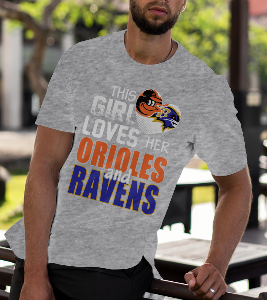 This Girl Loves Her Orioles And Ravens T-Shirt