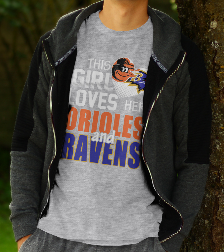 This Girl Loves Her Orioles And Ravens T-Shirt