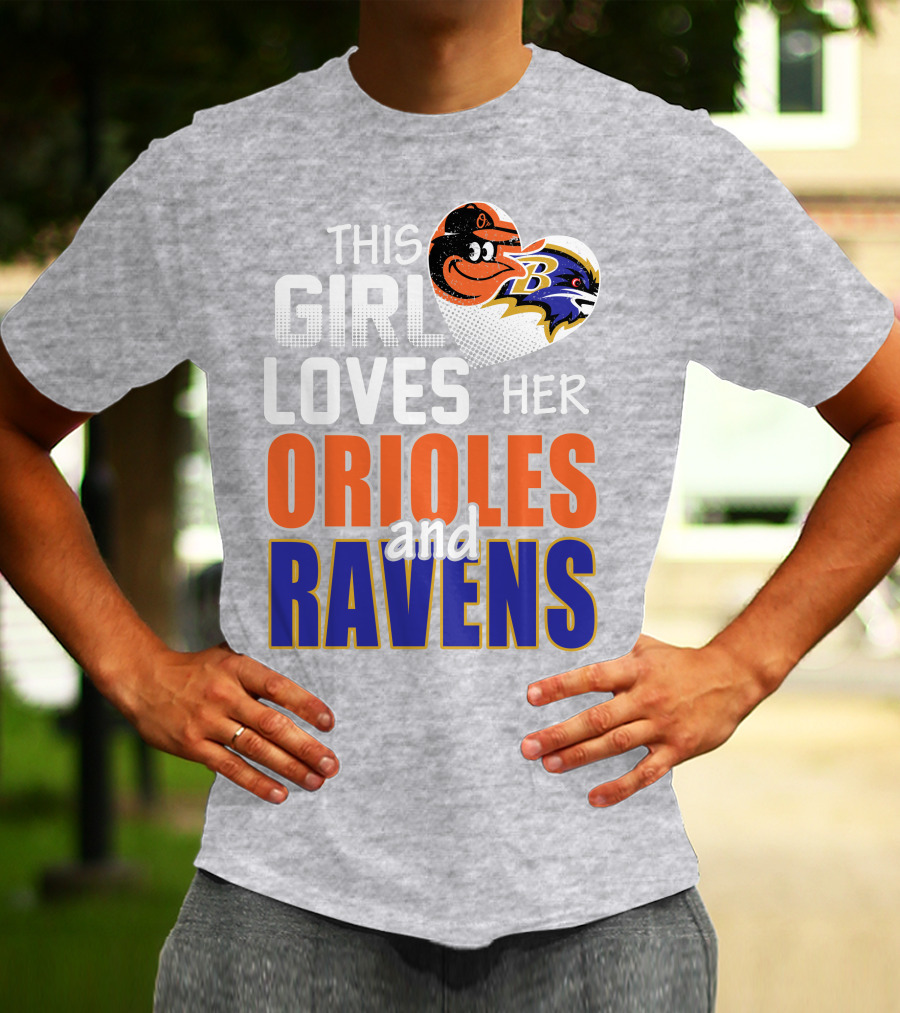 This Girl Loves Her Orioles And Ravens T-Shirt