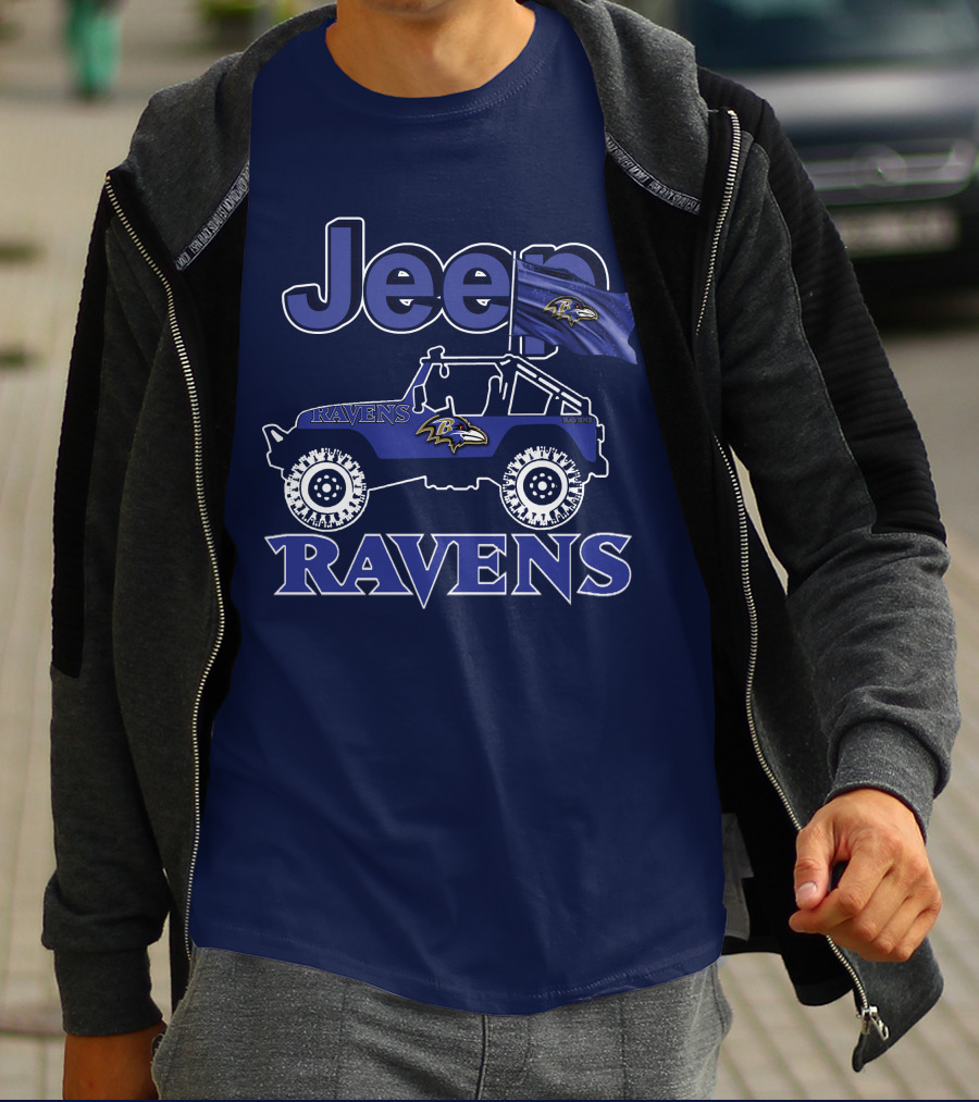 Jeep Ravens Baltimore Football Fan T-Shirt
