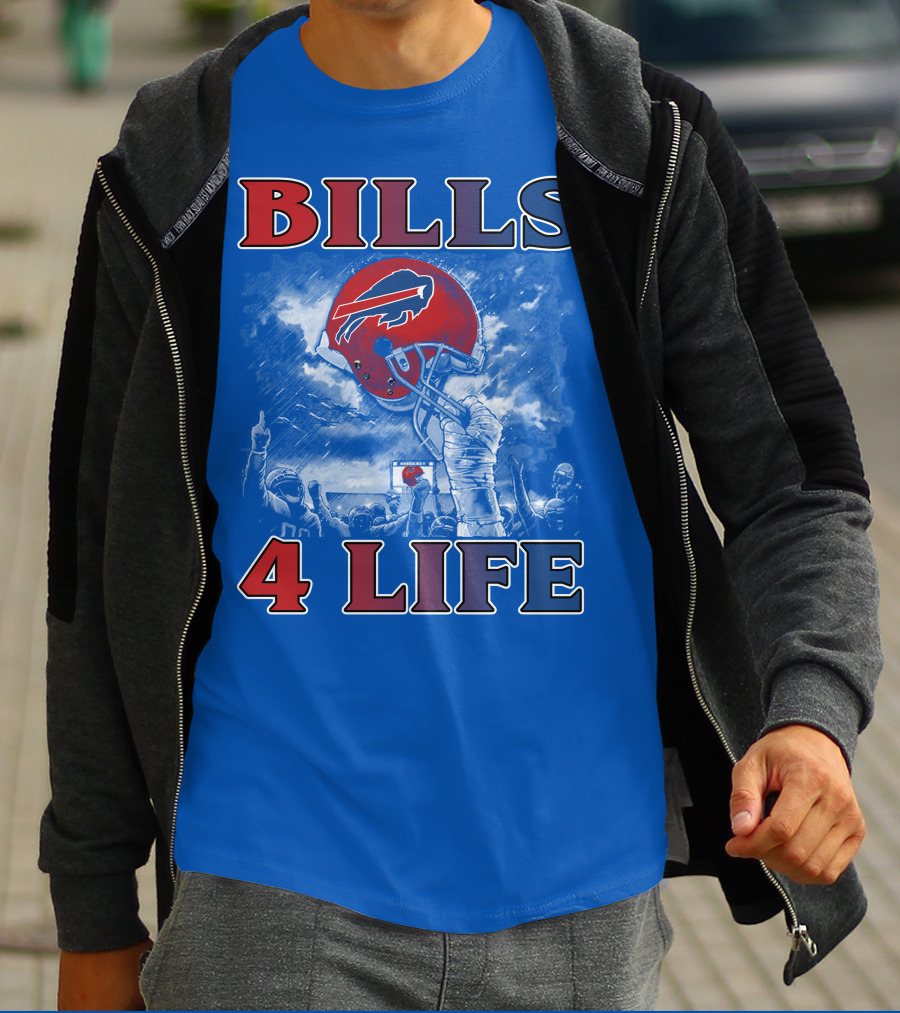 Bills 4 Life Buffalo Bills Helmet Celebration T-Shirt