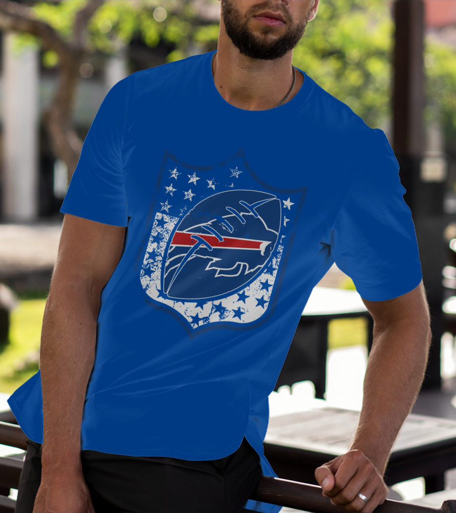 Buffalo Bills Nfl Team Shield Stars And Stripes T-Shirt