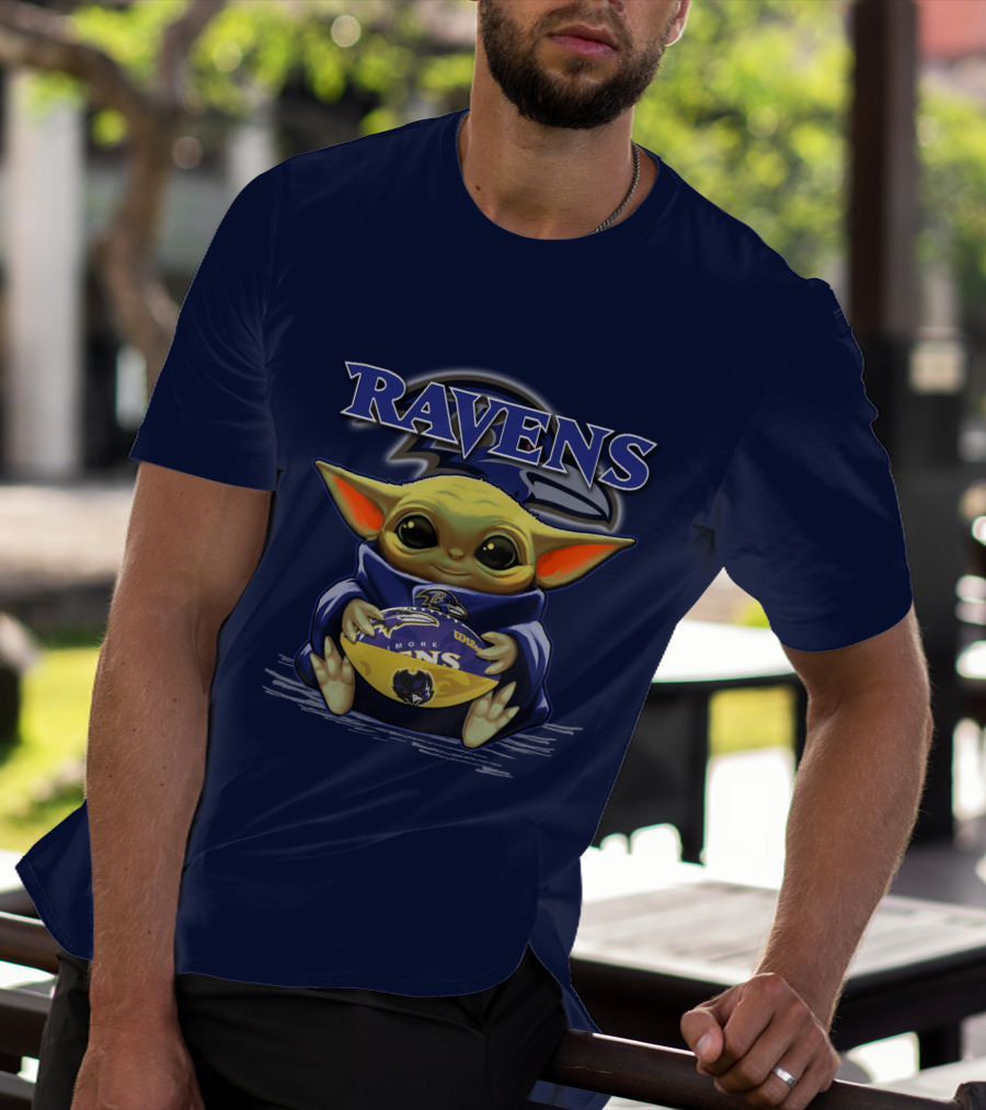 Yoda Ravens Football Baltimore Nfl Baby Character T-Shirt