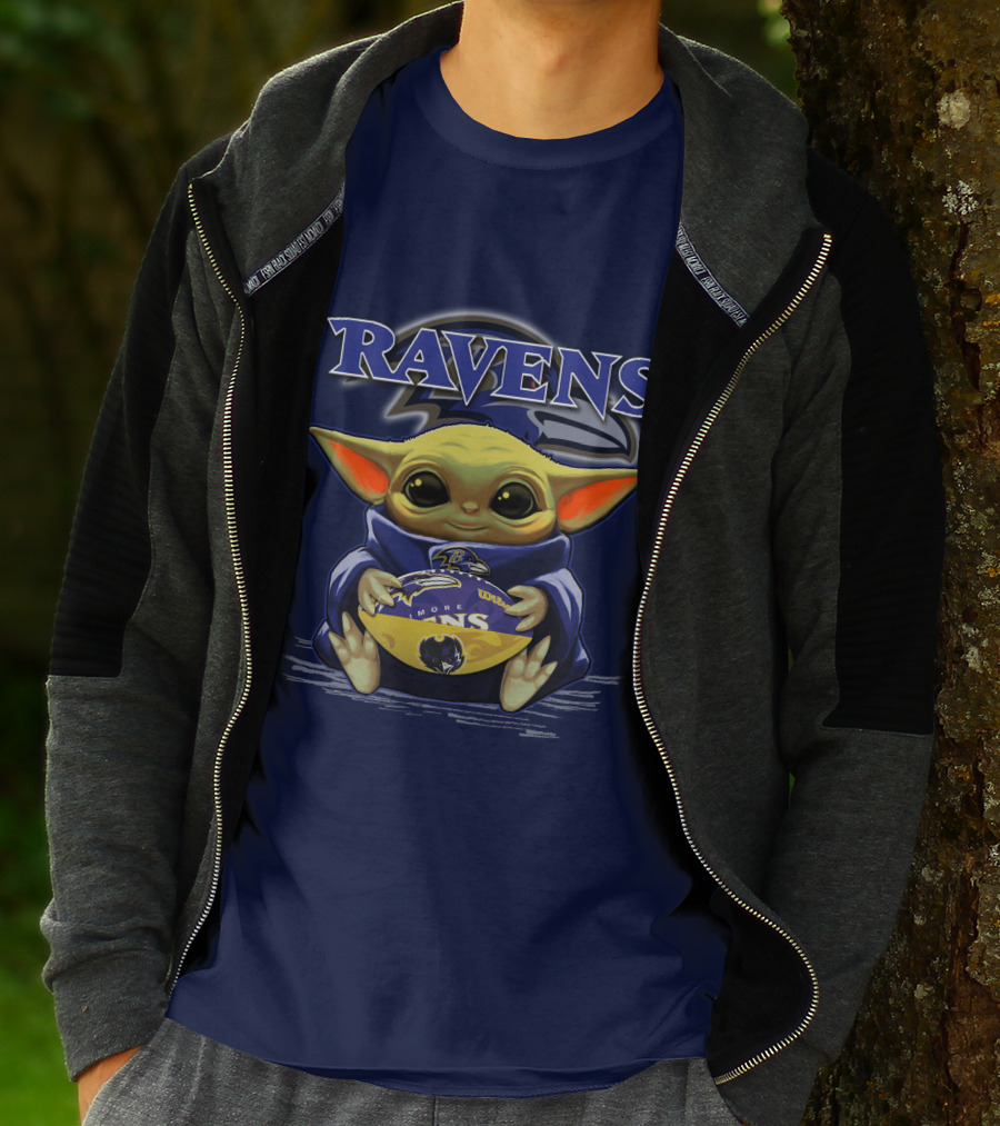 Yoda Ravens Football Baltimore Nfl Baby Character T-Shirt