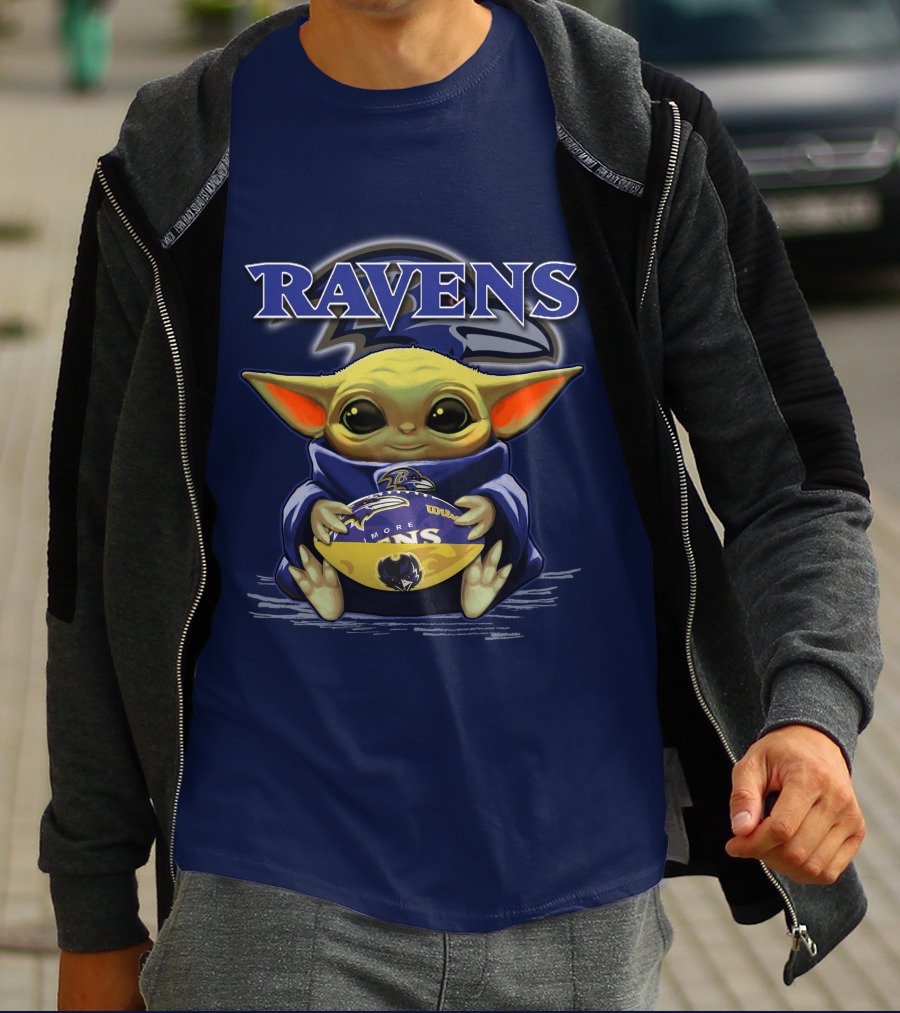 Yoda Ravens Football Baltimore Nfl Baby Character T-Shirt