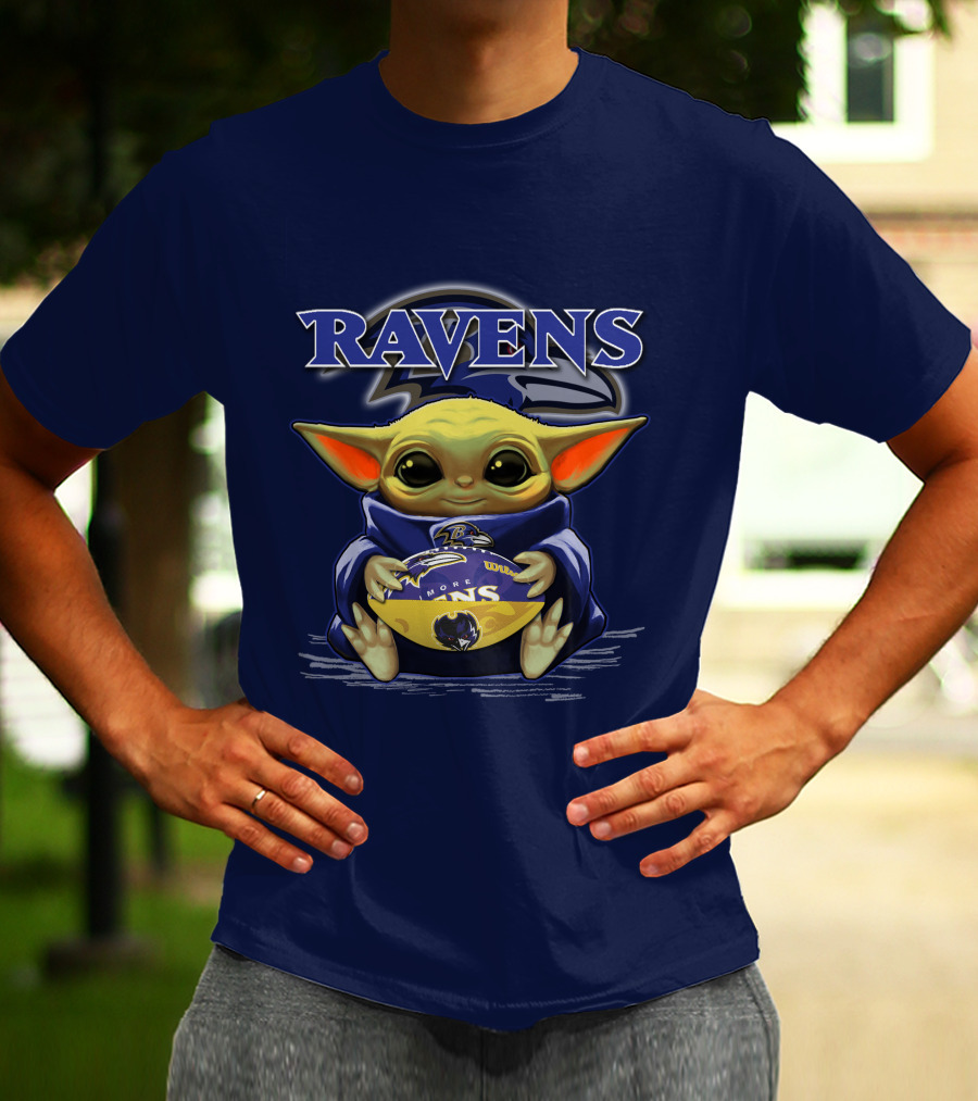 Yoda Ravens Football Baltimore Nfl Baby Character T-Shirt