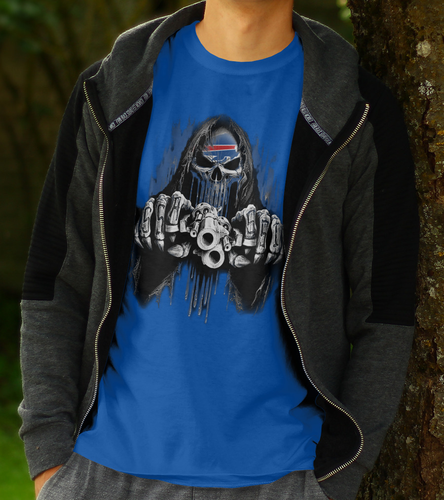 Buffalo Bills Mafia Grim Reaper Gunslinger T-Shirt