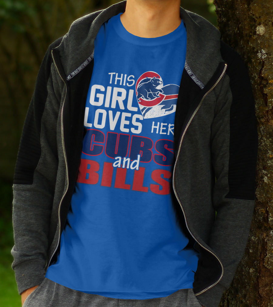 This Girl Loves Her Cubs And Bills T-Shirt
