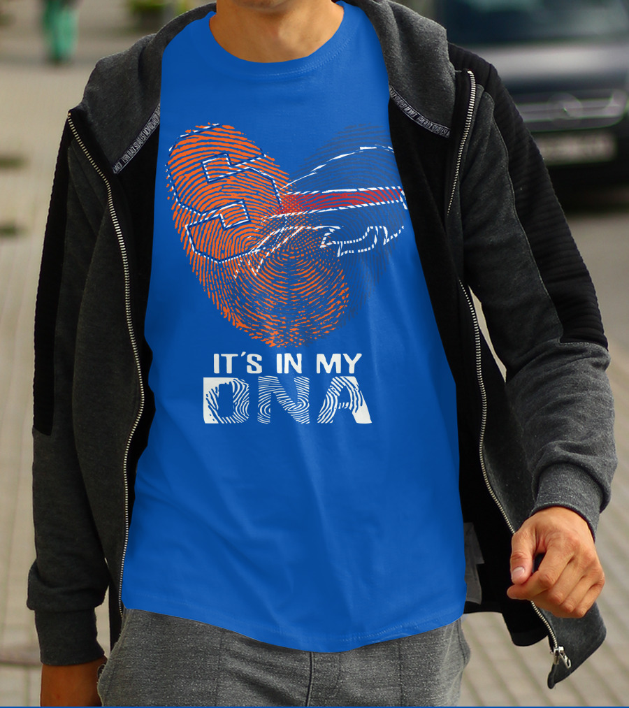 Buffalo Bills It's In My Dna Fingerprint Heart T-Shirt