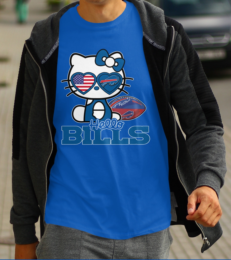 Hello Bills Buffalo American Football Kitty T-Shirt