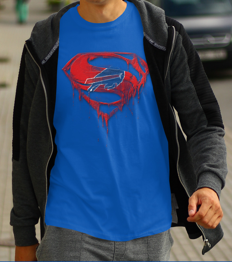 Buffalo Bills Superman Logo Fusion T-Shirt