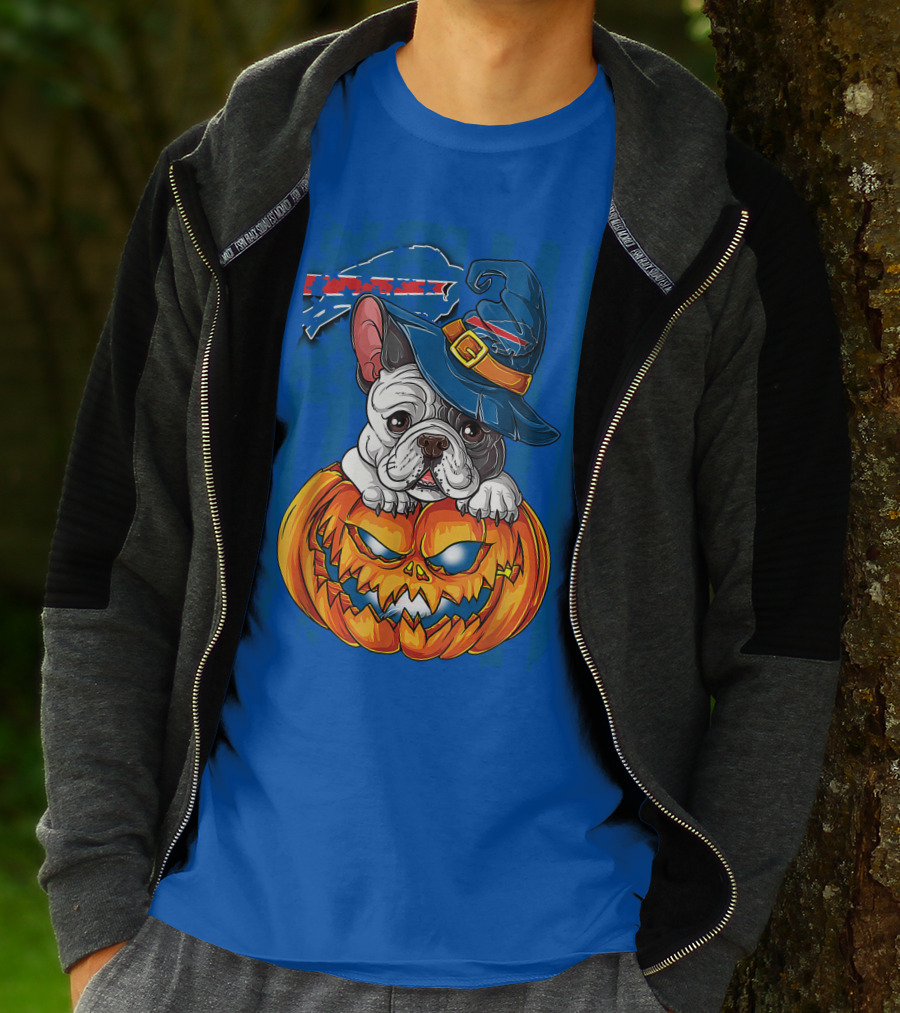 Buffalo Bills Bulldog Halloween Pumpkin T-Shirt