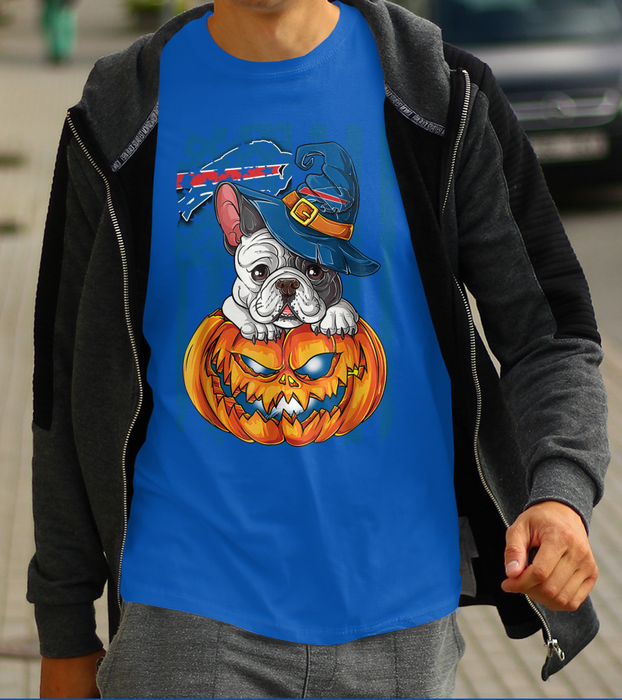 Buffalo Bills Bulldog Halloween Pumpkin T-Shirt