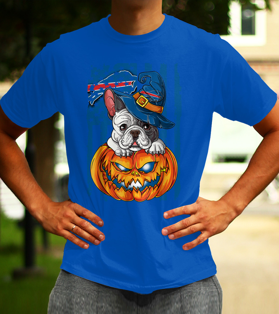 Buffalo Bills Bulldog Halloween Pumpkin T-Shirt