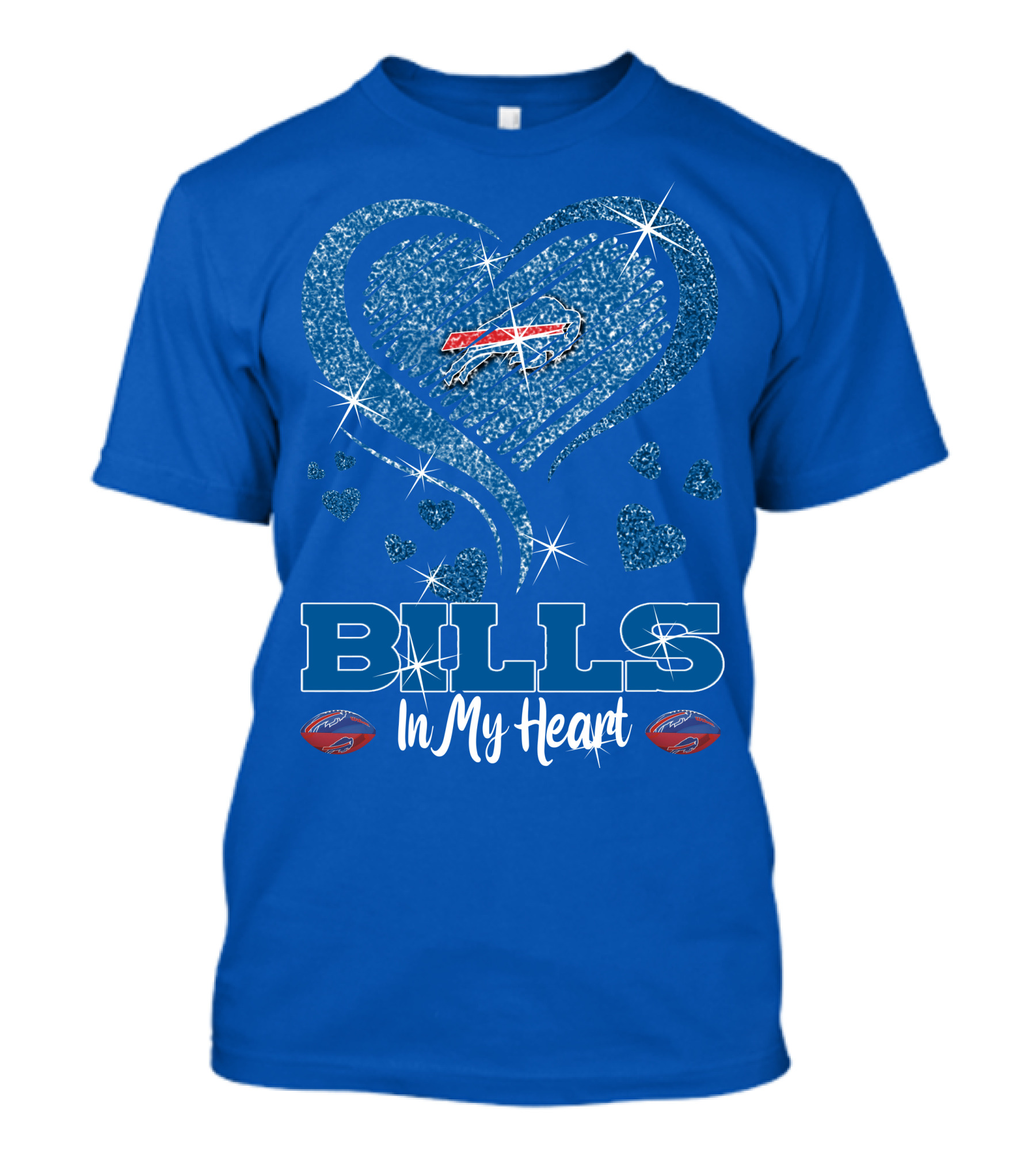 Bills Glitter Heart Buffalo Bills Logo In My Heart T-Shirt
