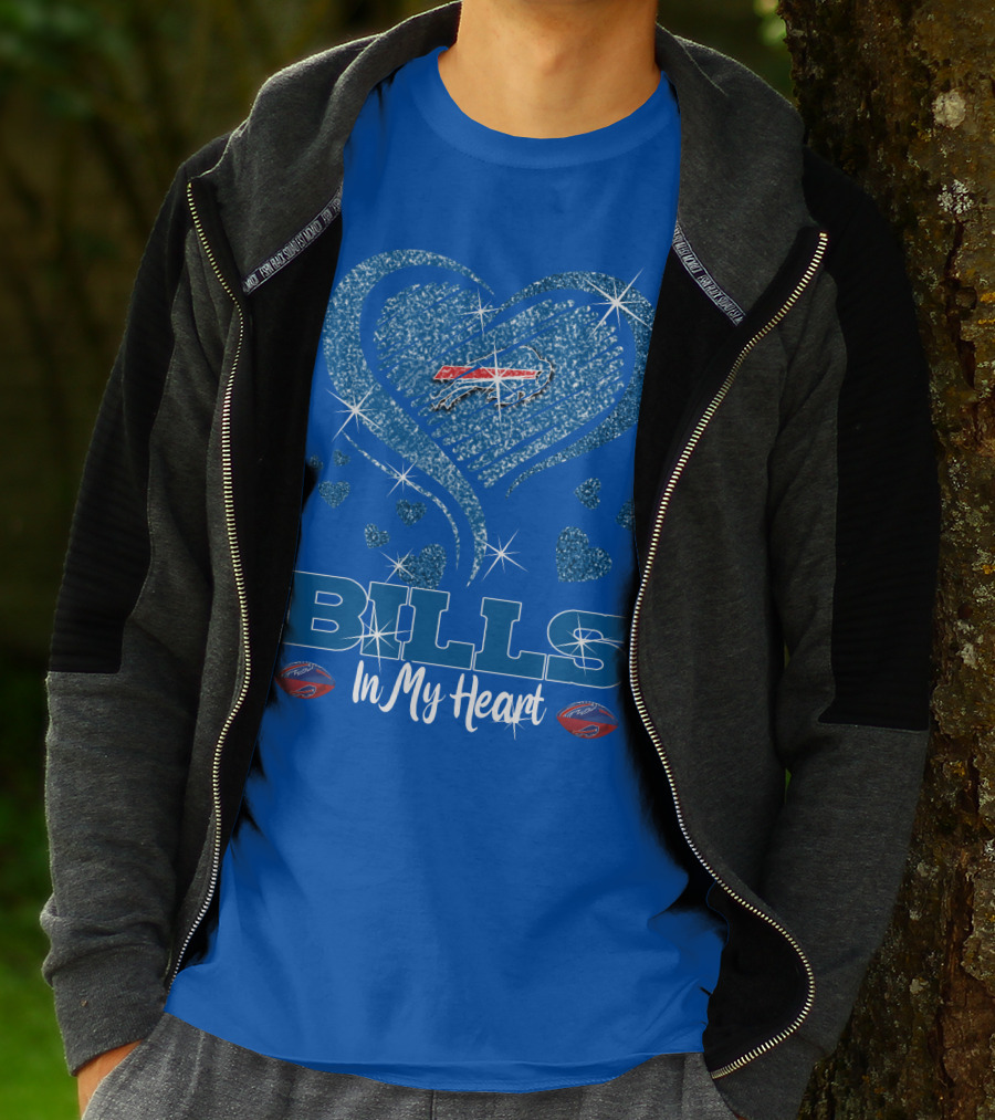 Bills Glitter Heart Buffalo Bills Logo In My Heart T-Shirt