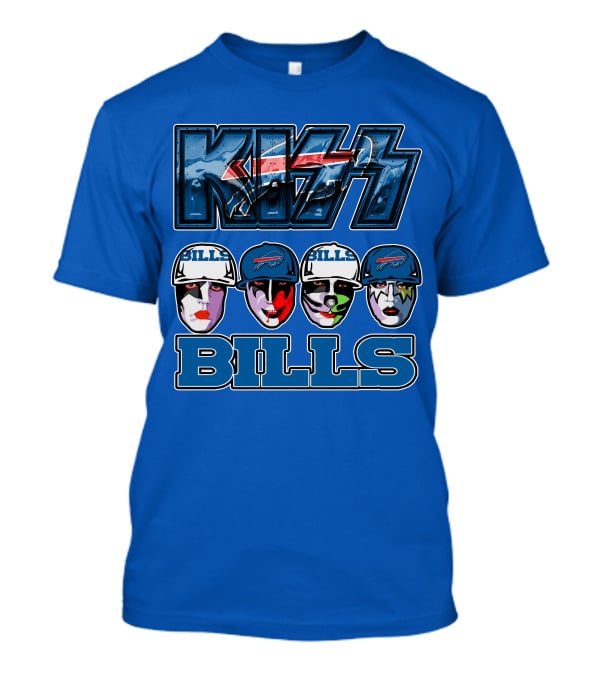 Kiss Buffalo Bills Helmets Face Paint Band Style T-Shirt