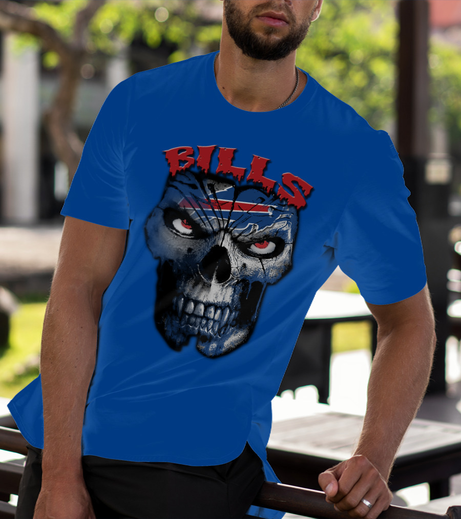 Buffalo Bills Skull Logo T-Shirt