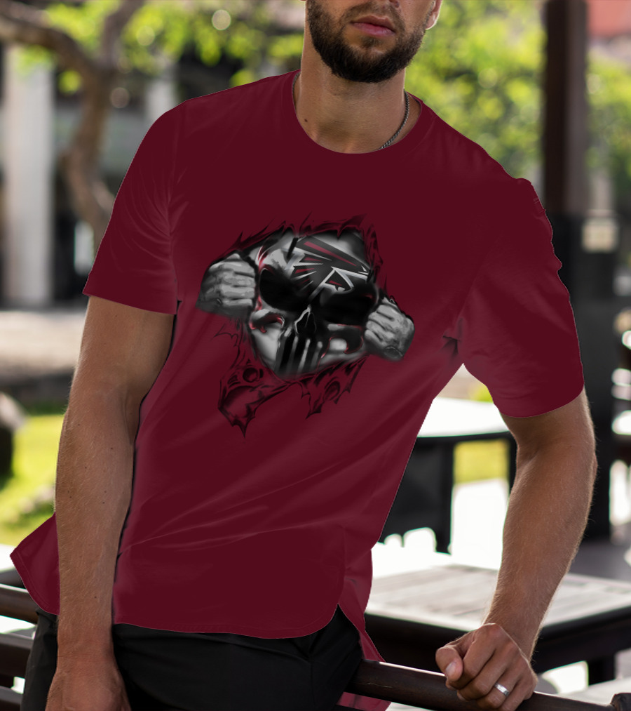 Atlanta Falcons 61 Skull Logo Football Fan T-Shirt
