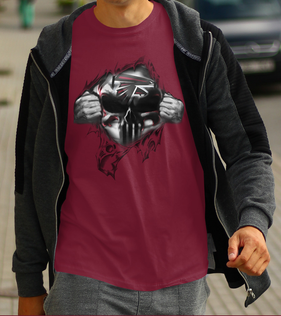 Atlanta Falcons 61 Skull Logo Football Fan T-Shirt