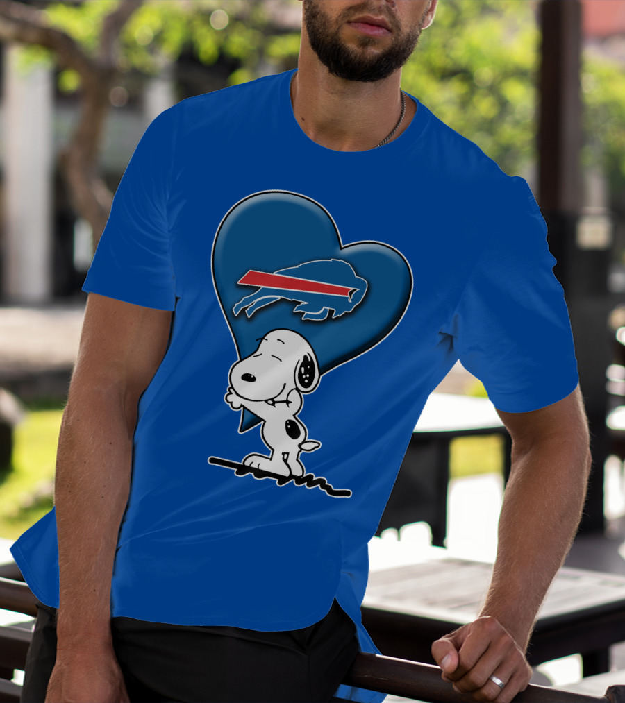 Snoopy Hugging Heart Buffalo Bills T-Shirt