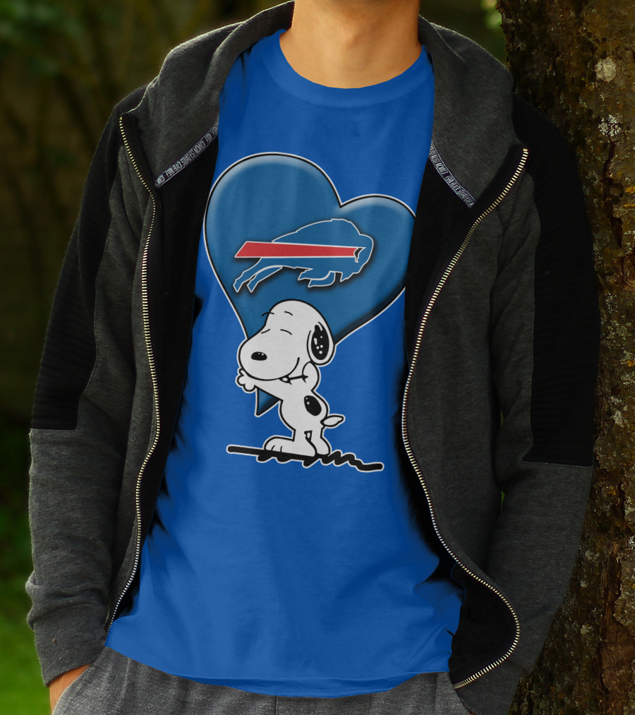 Snoopy Hugging Heart Buffalo Bills T-Shirt