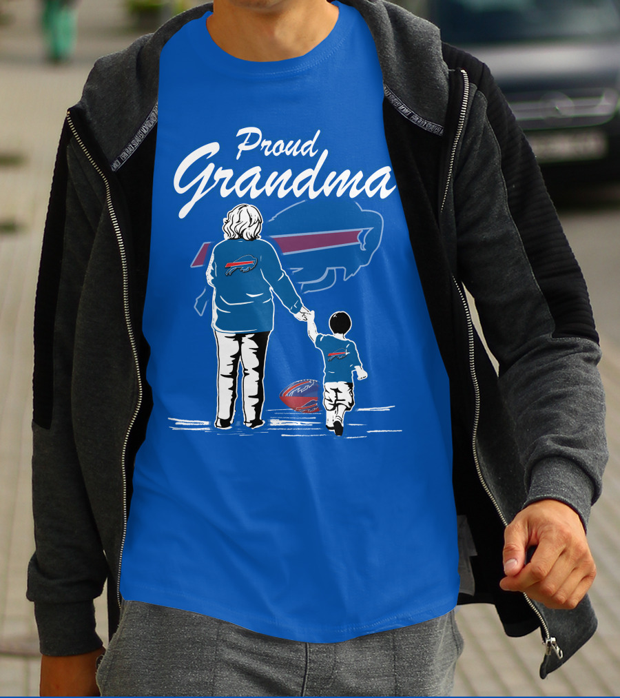 Proud Grandma Buffalo Bills Family Fan Love Football Generations T-Shirt