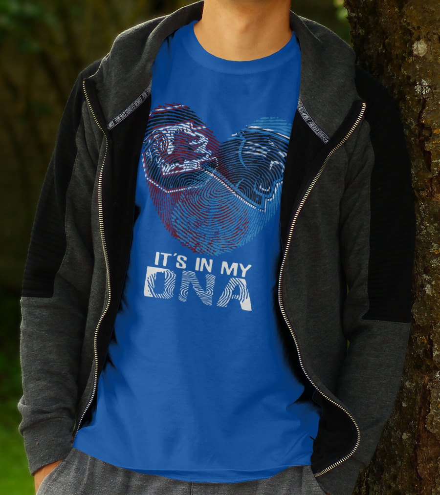 Carolina Panthers It's In My Dna Fingerprint Print T-Shirt