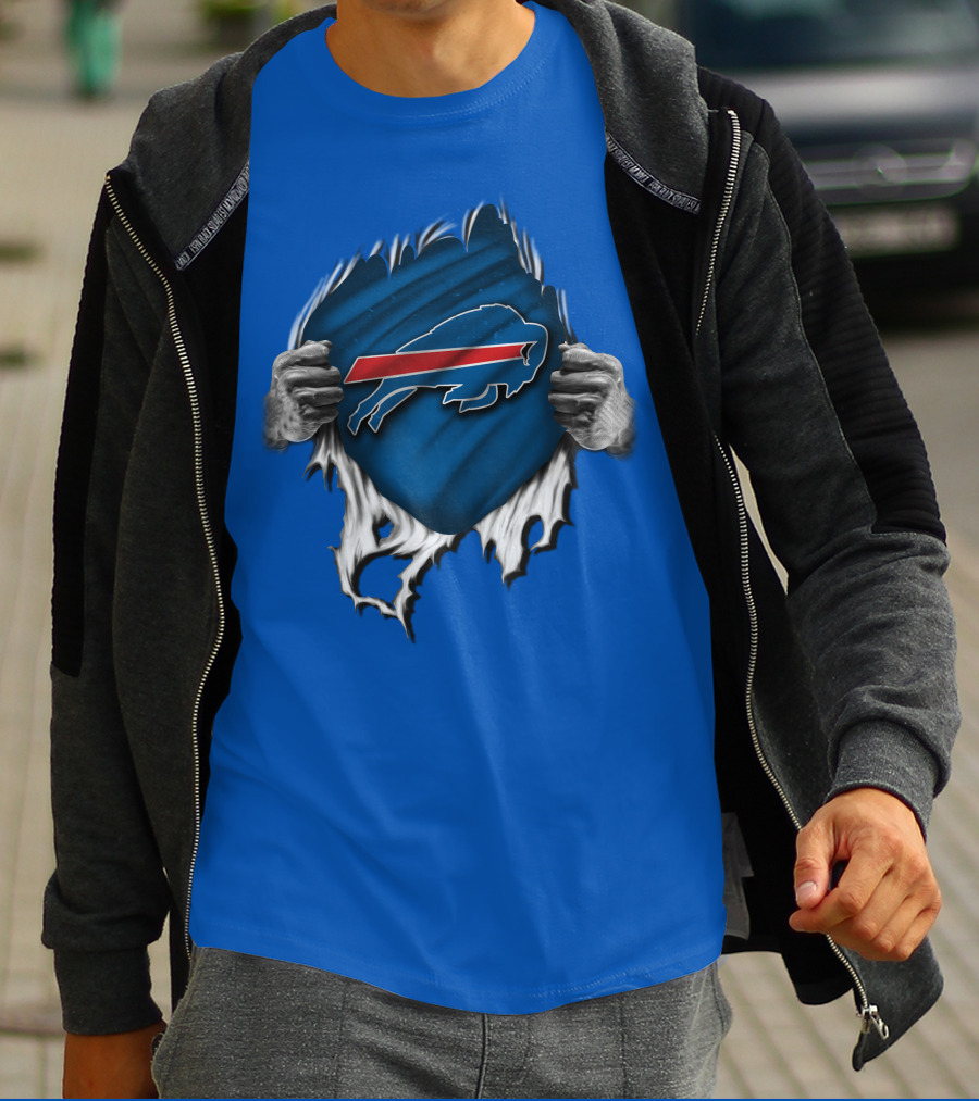 Buffalo Bills Torn Open Super Fan T-Shirt