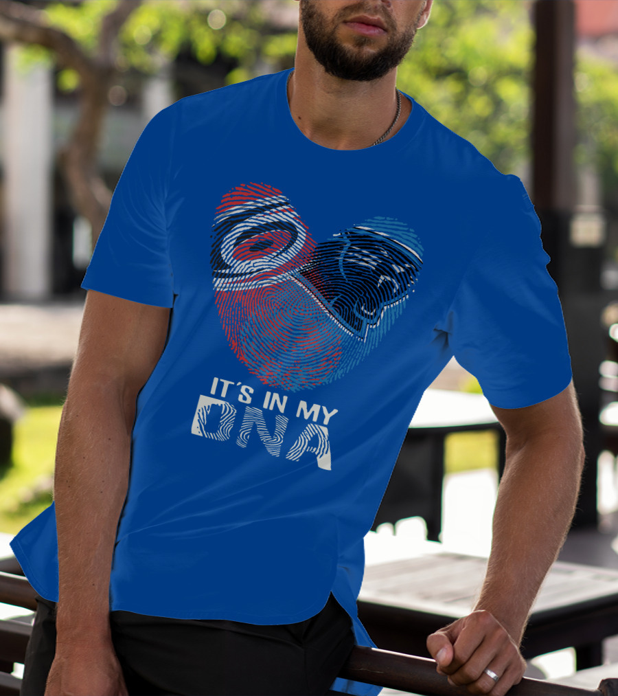 Carolina Panthers 15 It's In My Dna Fingerprint Heart T-Shirt