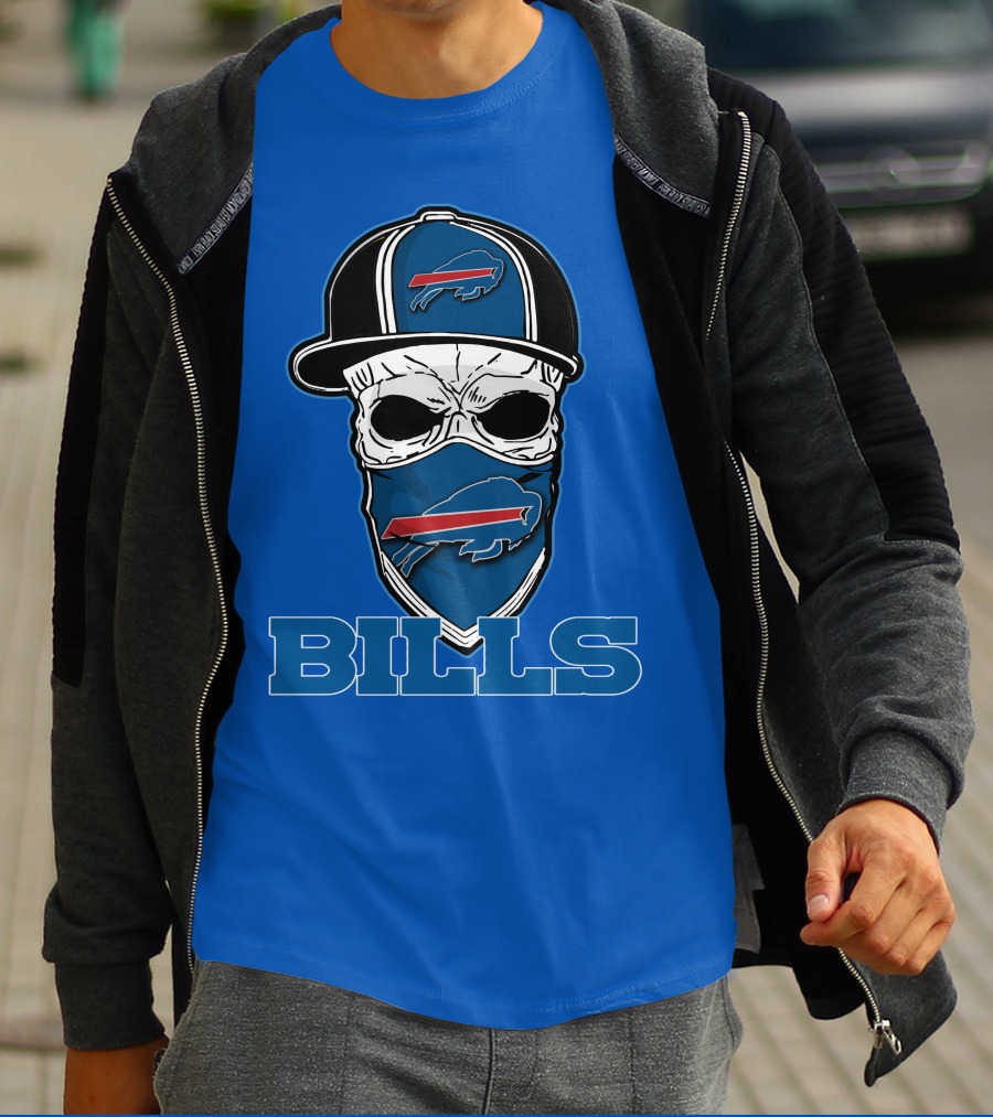 Skull Hat Bills Buffalo T-Shirt
