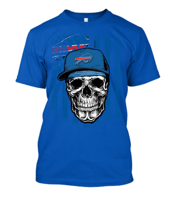 Buffalo Bills Skull With Cap T-Shirt
