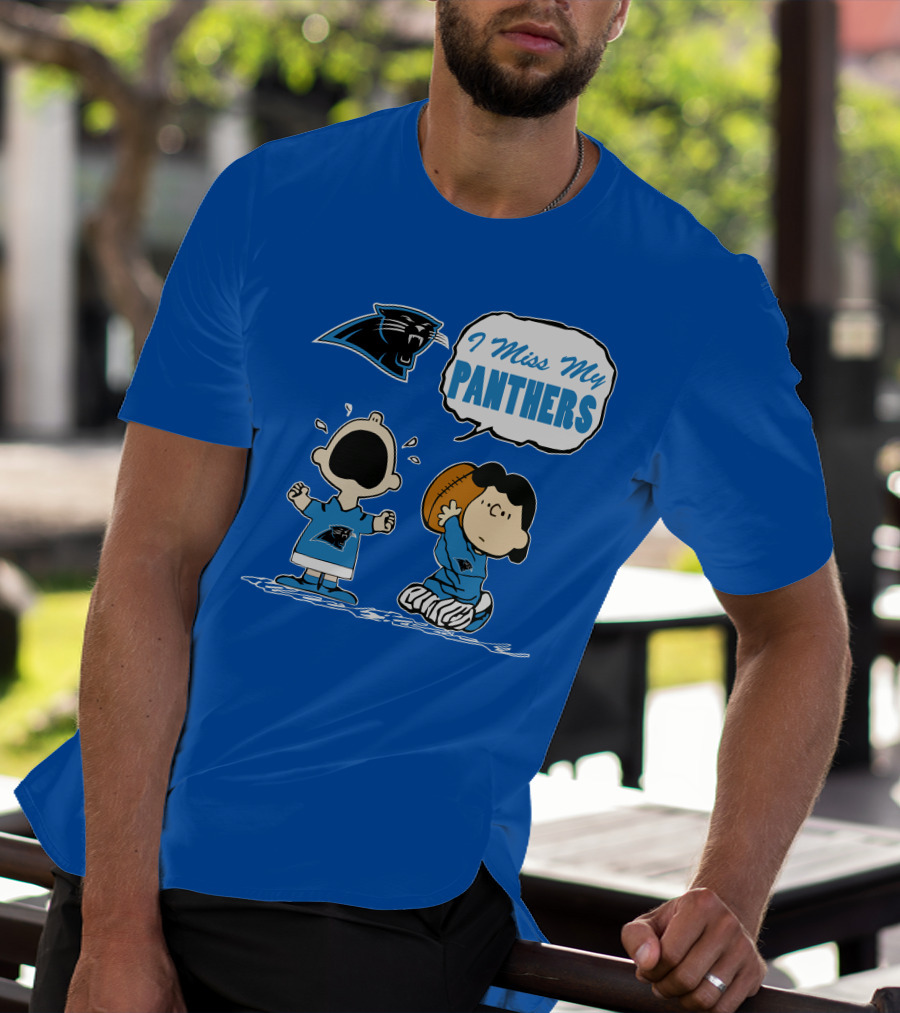 Carolina Panthers I Miss My Panthers Peanuts Football Fan T-Shirt
