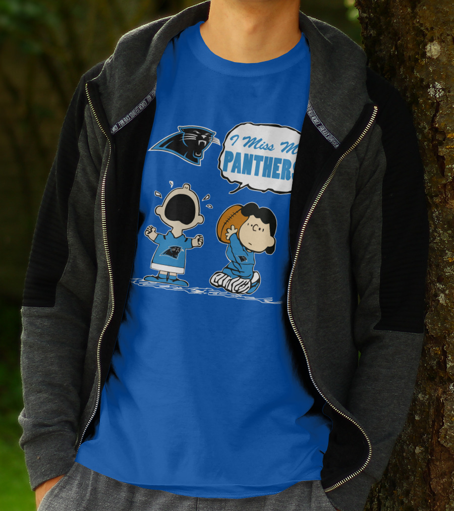 Carolina Panthers I Miss My Panthers Peanuts Football Fan T-Shirt
