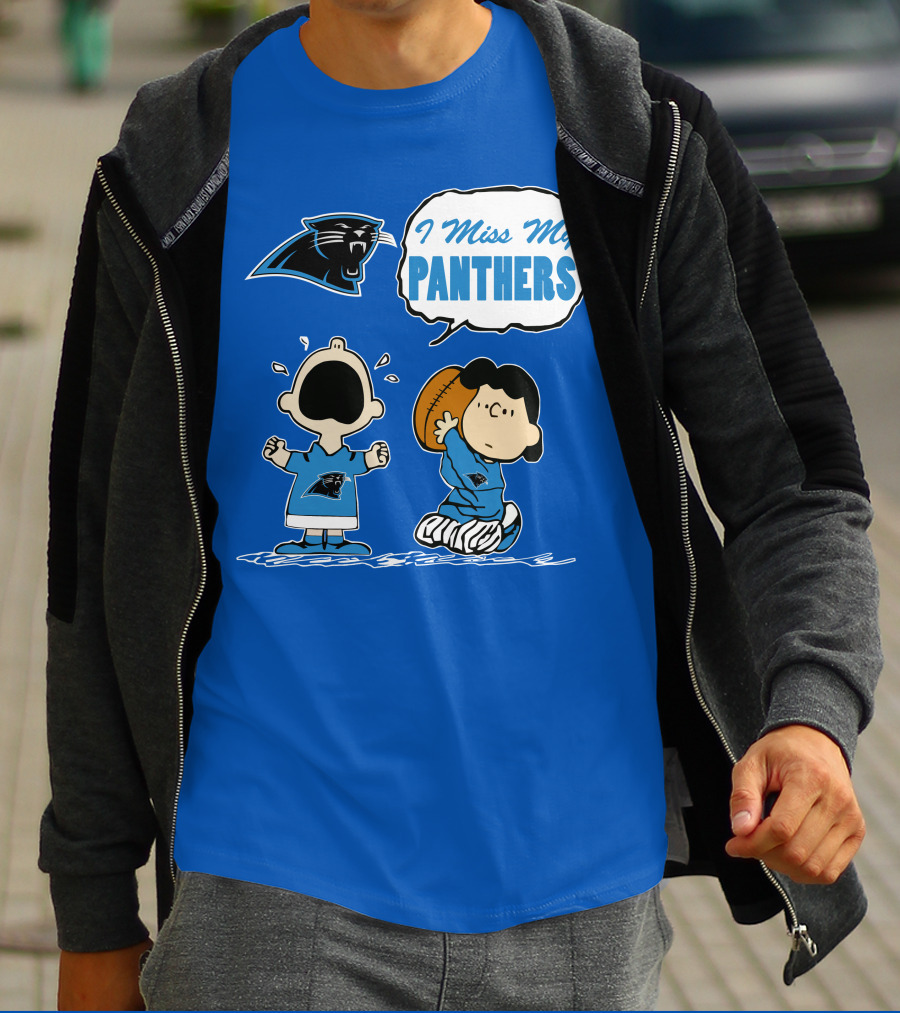 Carolina Panthers I Miss My Panthers Peanuts Football Fan T-Shirt
