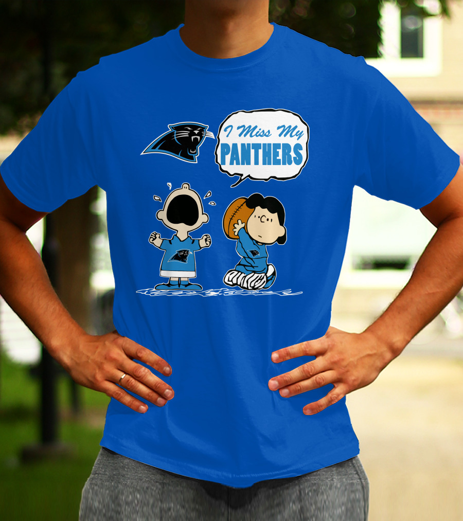 Carolina Panthers I Miss My Panthers Peanuts Football Fan T-Shirt