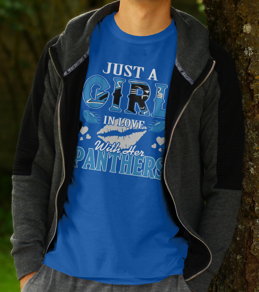 Just A Girl In Love With Her Carolina Panthers T-Shirt