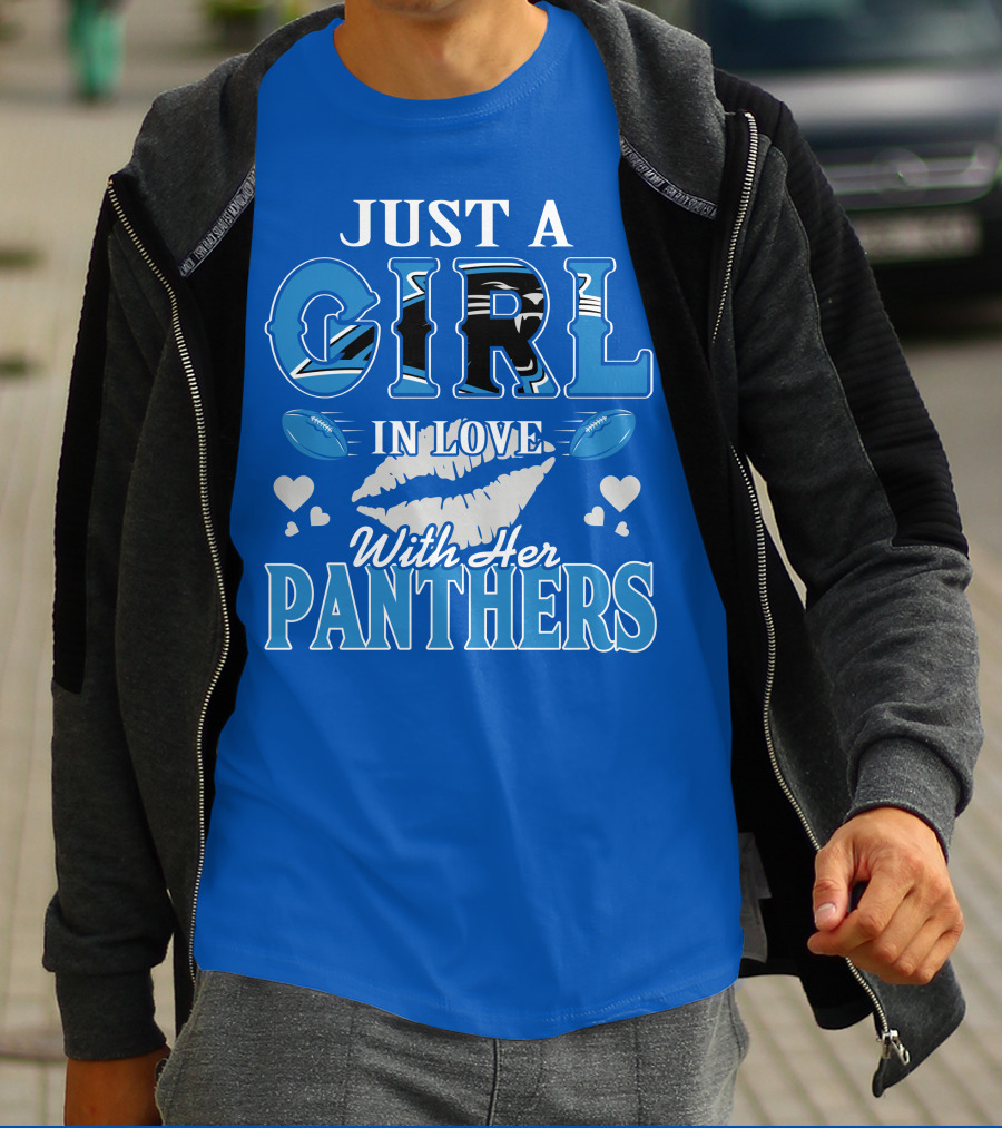 Just A Girl In Love With Her Carolina Panthers T-Shirt
