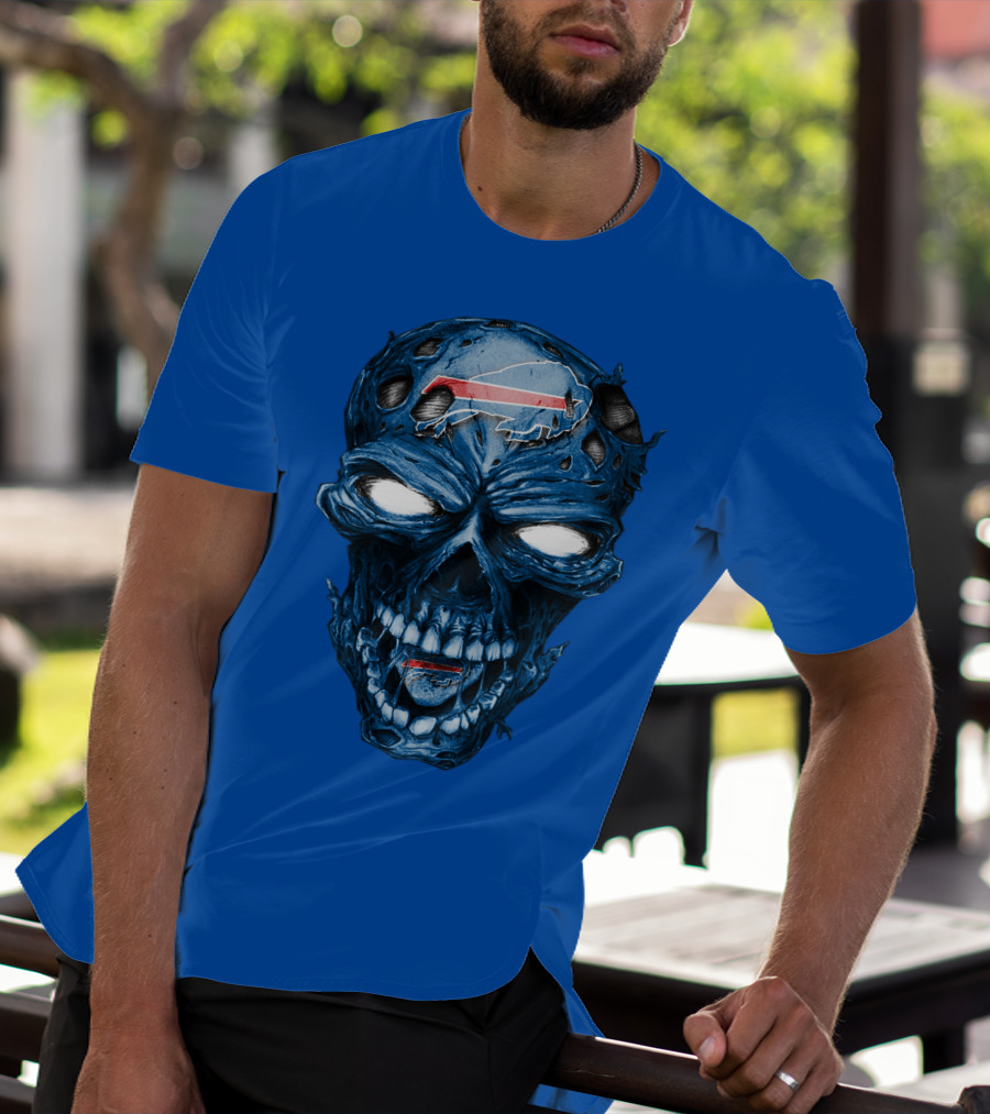 Buffalo Bills Skull Logo Horror T-Shirt