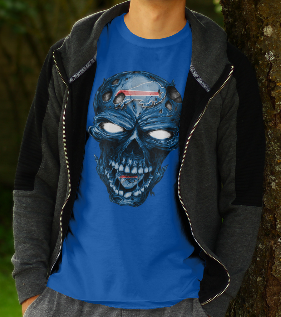 Buffalo Bills Skull Logo Horror T-Shirt