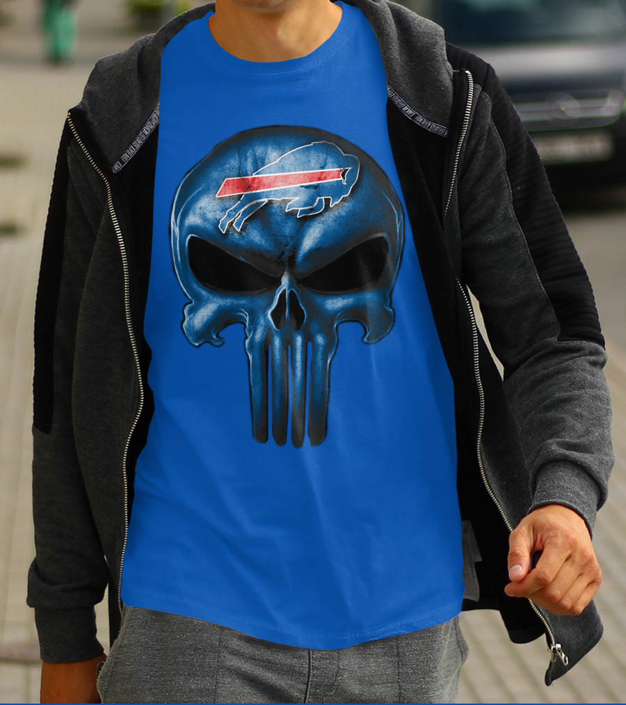 Buffalo Bills Skull Punisher T-Shirt