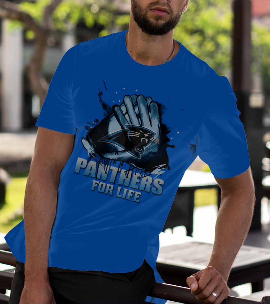 Panthers For Life Carolina Panthers T-Shirt